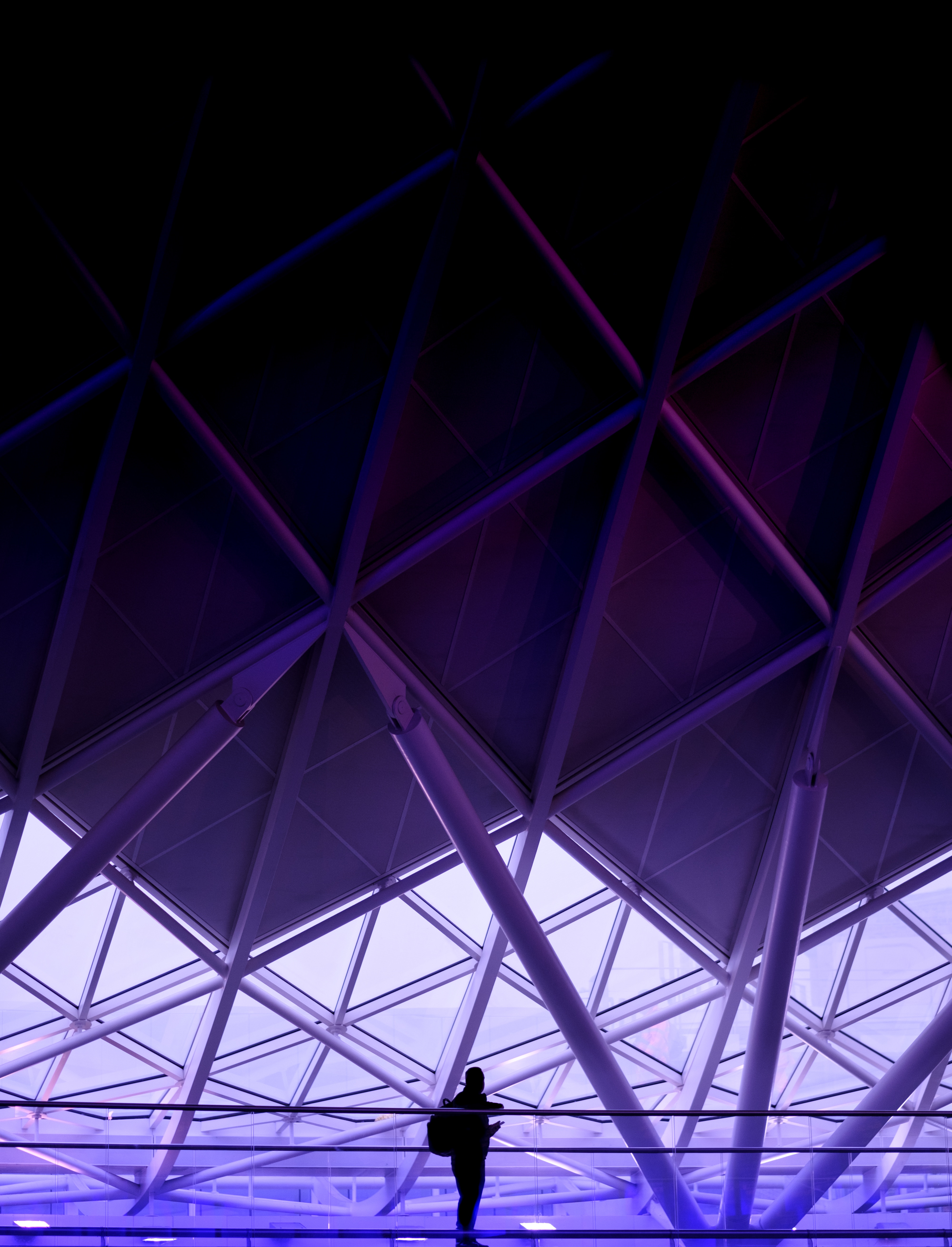 Free download wallpaper Minimalism, Dark, Violet, Architecture, Purple on your PC desktop