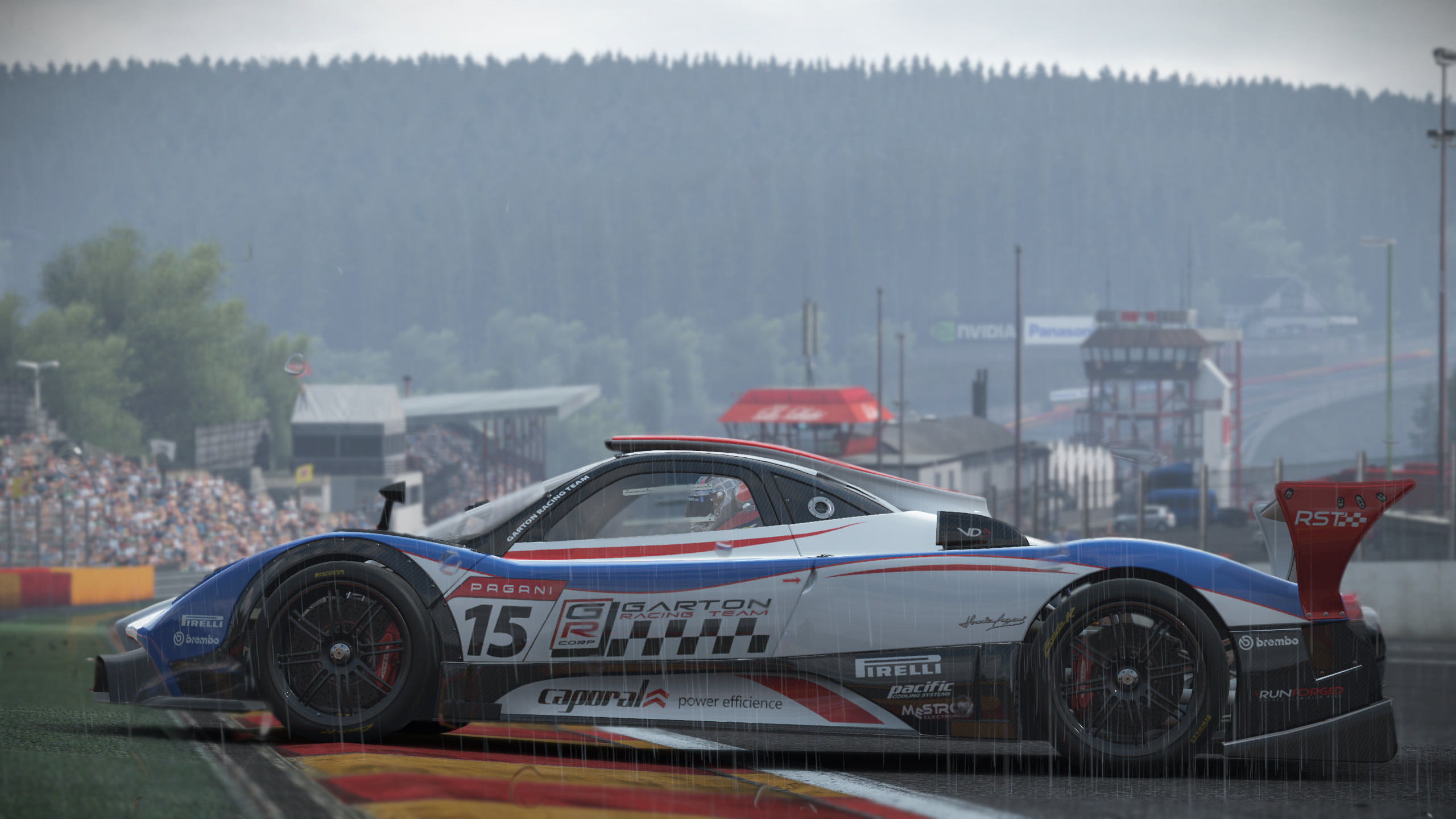 Free download wallpaper Rain, Pagani, Car, Racing, Video Game, Project Cars on your PC desktop