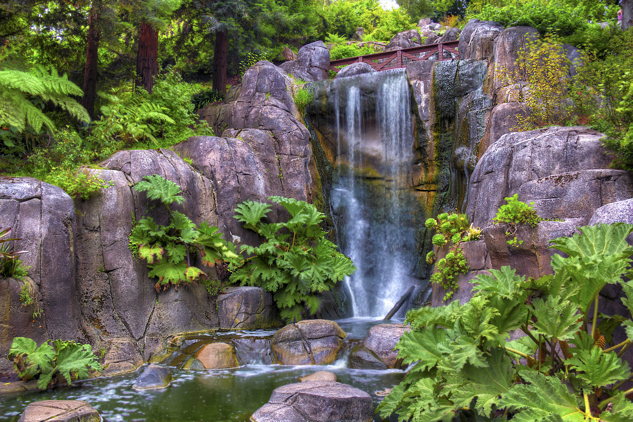 Free download wallpaper Waterfalls, Waterfall, Earth, Garden, Stream on your PC desktop