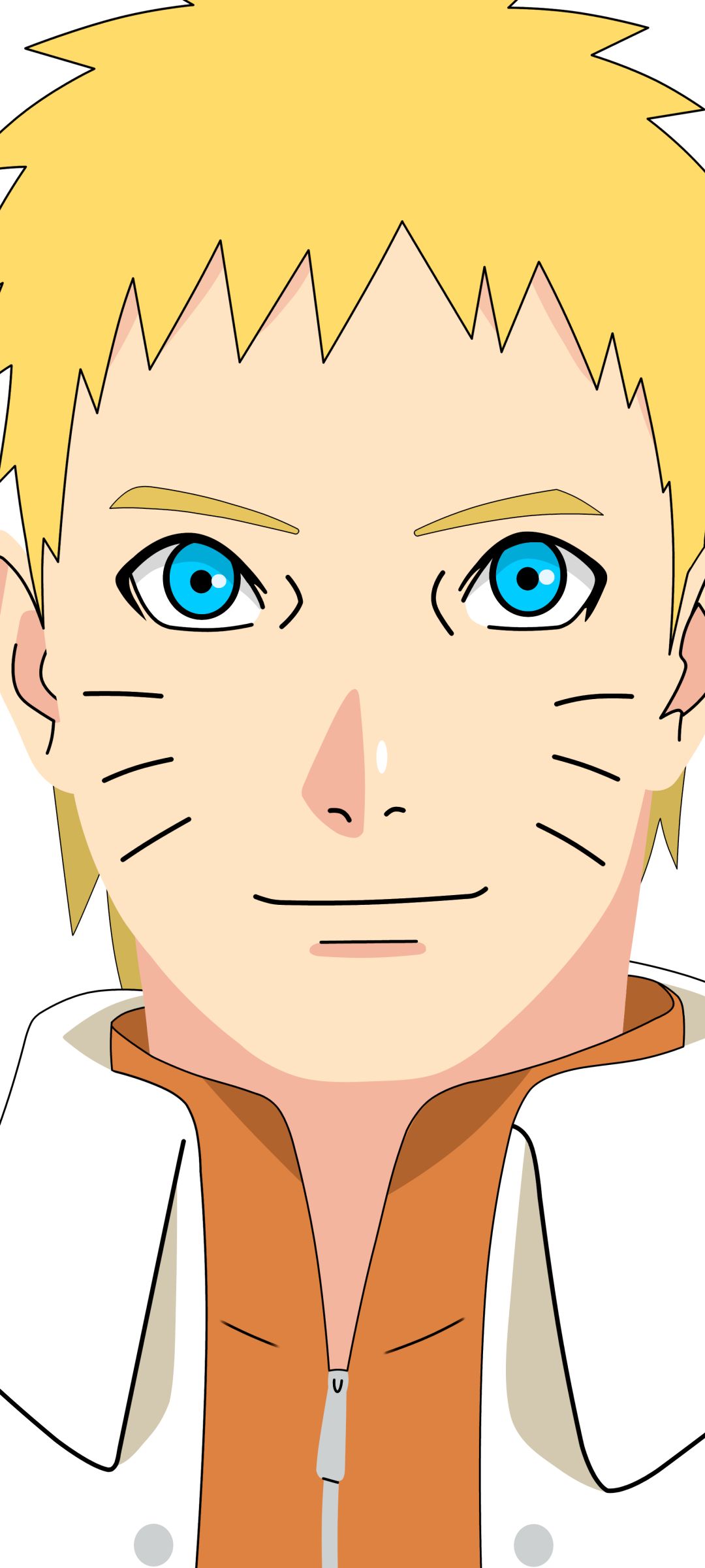 Handy-Wallpaper Naruto, Lächeln, Blaue Augen, Minimalistisch, Animes, Naruto Uzumaki, Hokage (Naruto) kostenlos herunterladen.
