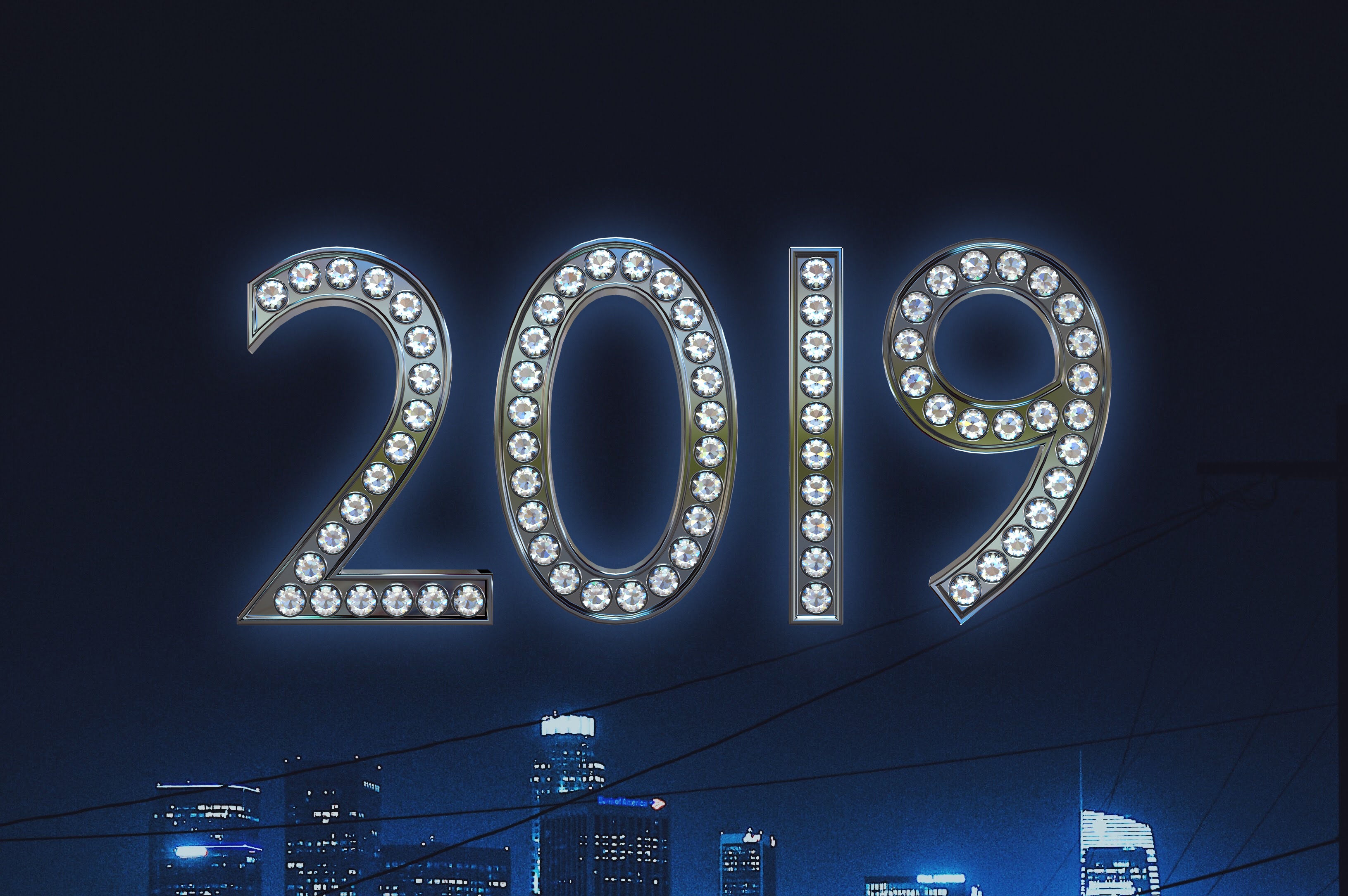 Baixe gratuitamente a imagem Noite, Feriados, Ano Novo 2019 na área de trabalho do seu PC