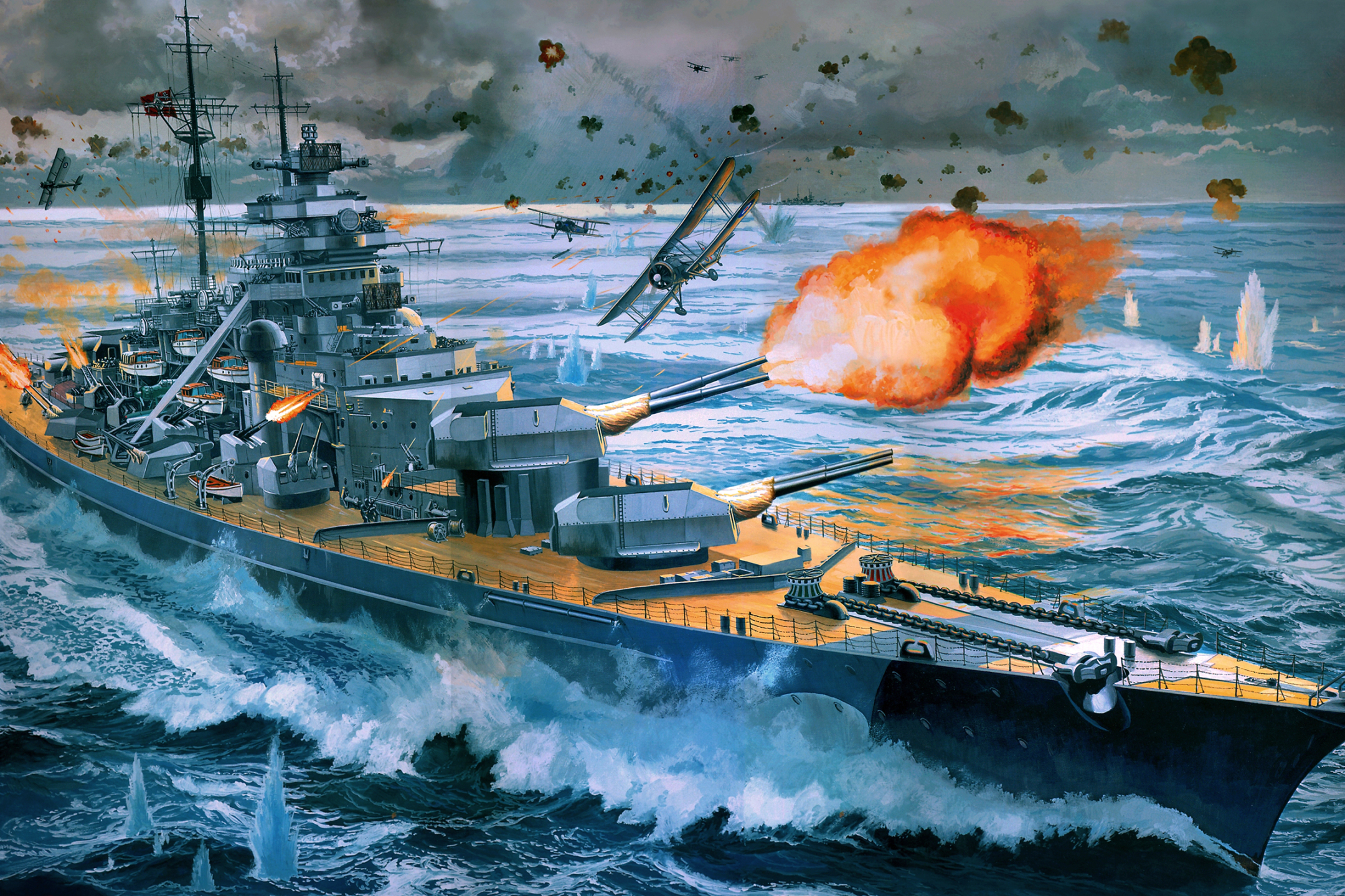 1167021 Hintergrundbild herunterladen militär, deutsches schlachtschiff bismarck, schlachtschiff, kriegsschiffe - Bildschirmschoner und Bilder kostenlos