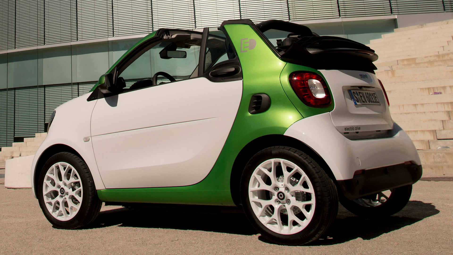 electric car, vehicles, smart fortwo, cabriolet, car