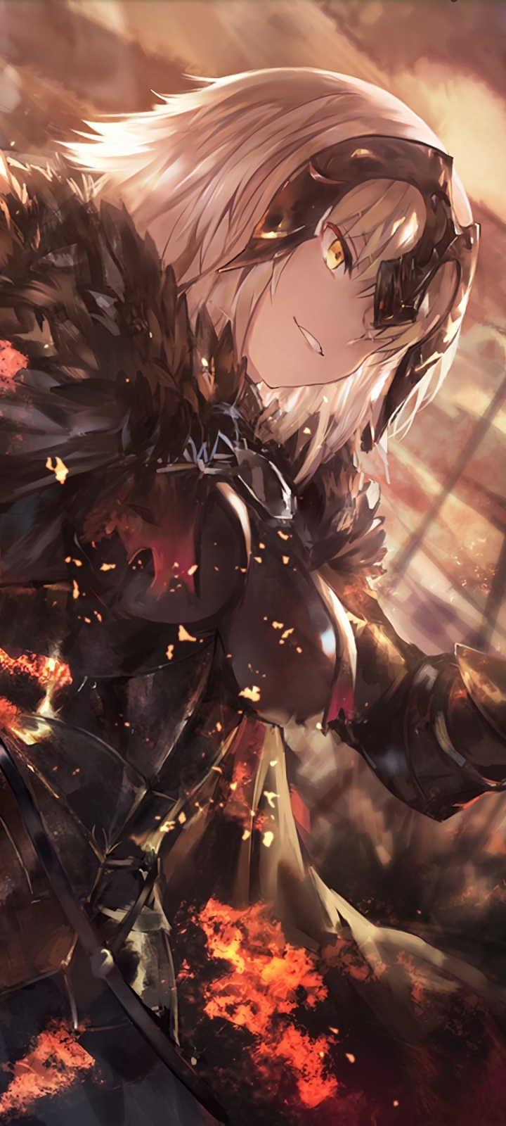 Download mobile wallpaper Anime, White Hair, Woman Warrior, Fate (Series), Fate/grand Order, Jeanne D'arc Alter, Avenger (Fate/grand Order), Fate Series for free.