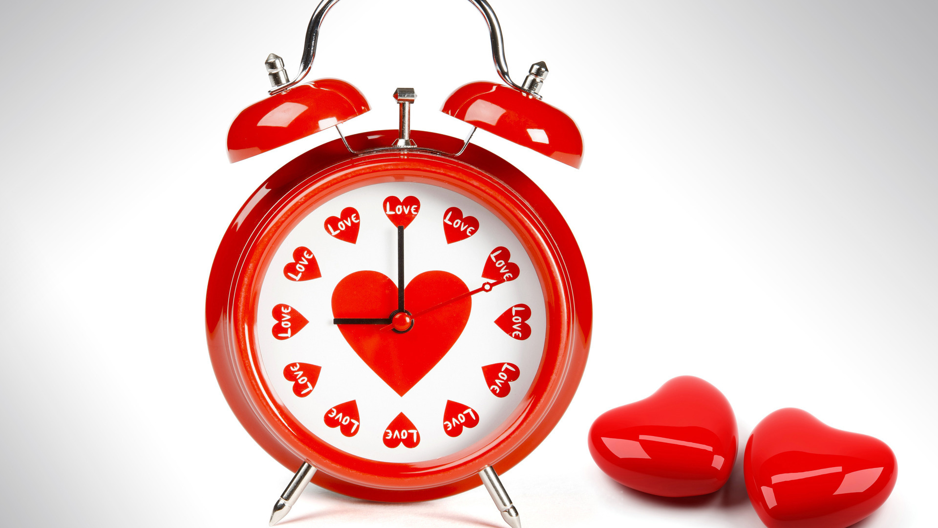 Free download wallpaper Objects, Clock, Hearts, Love on your PC desktop