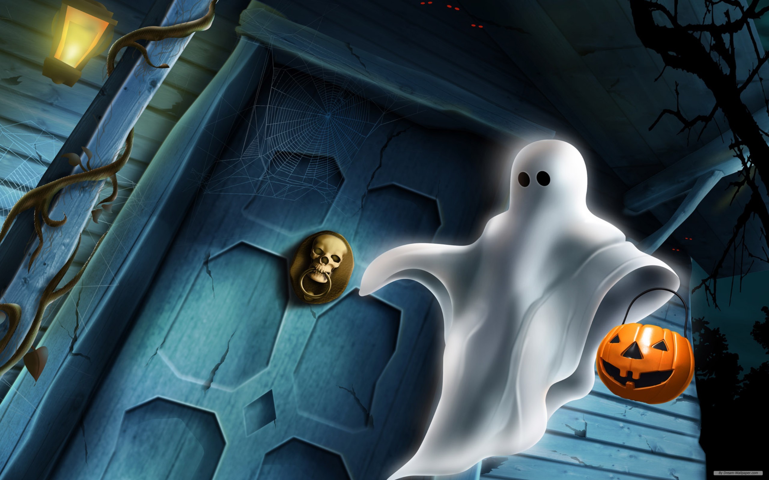 Скачать обои бесплатно Хэллоуин, Привидение, Праздничные картинка на рабочий стол ПК