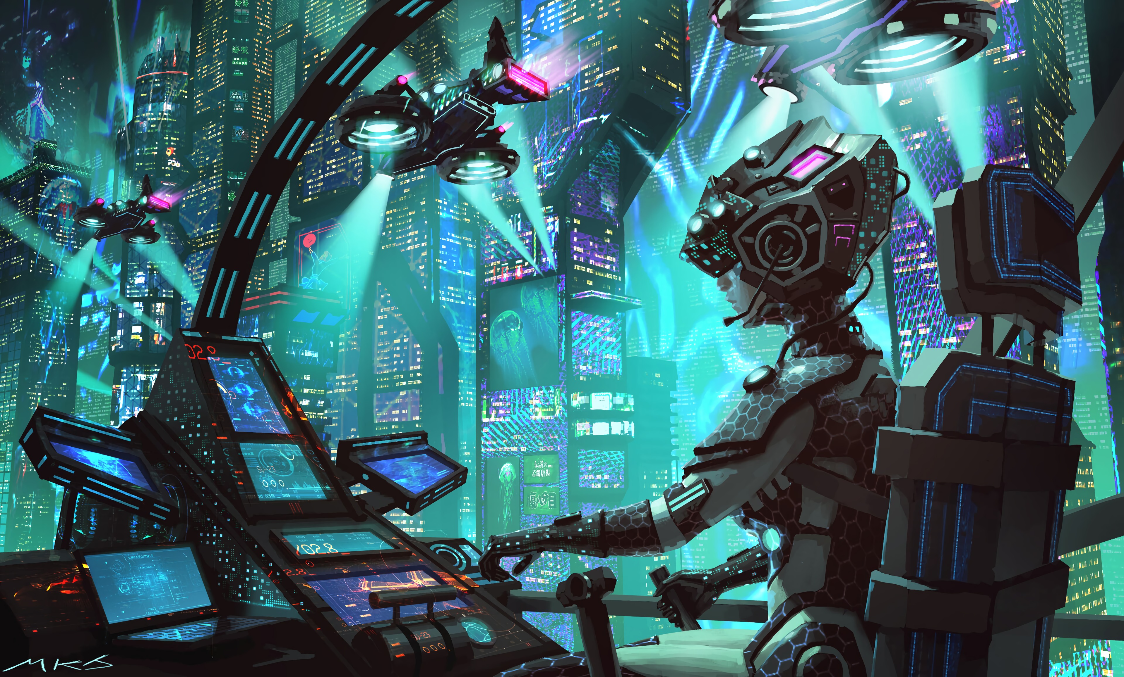 Free download wallpaper Art, Robot, Cyborg, Future on your PC desktop