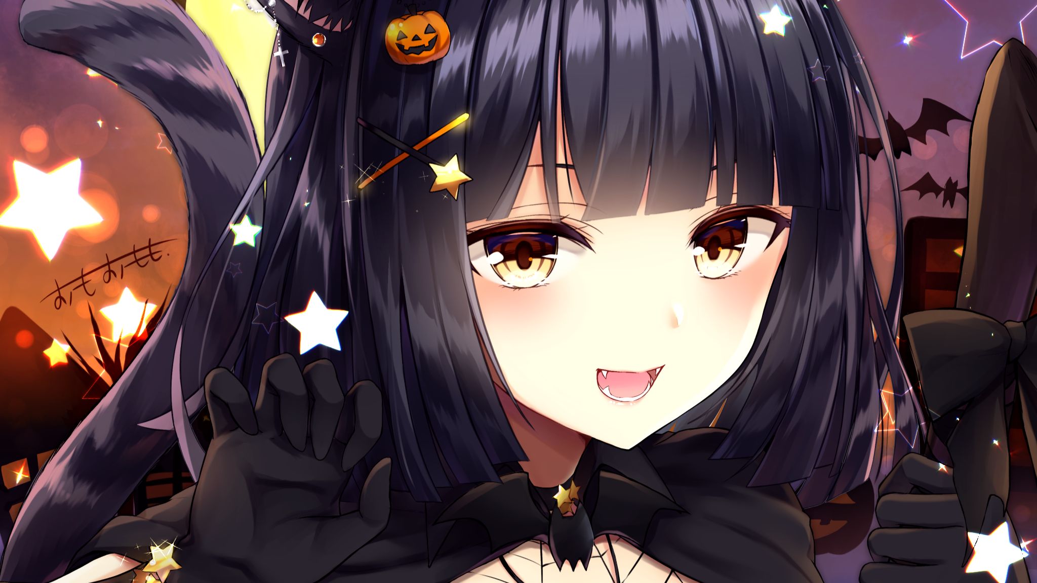 Download mobile wallpaper Anime, Halloween, Original for free.