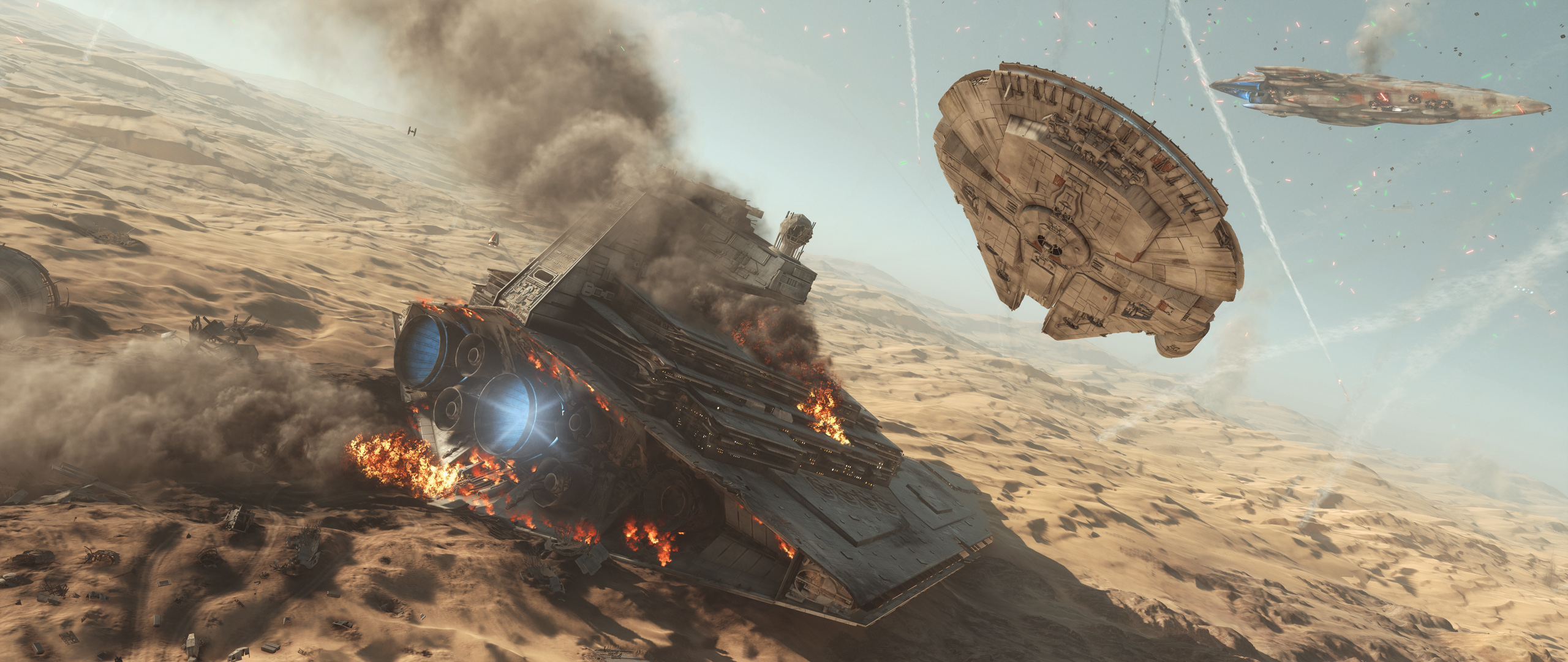 Laden Sie das Computerspiele, Krieg Der Sterne, Millennium Falke, Star Wars Battlefront (2015)-Bild kostenlos auf Ihren PC-Desktop herunter