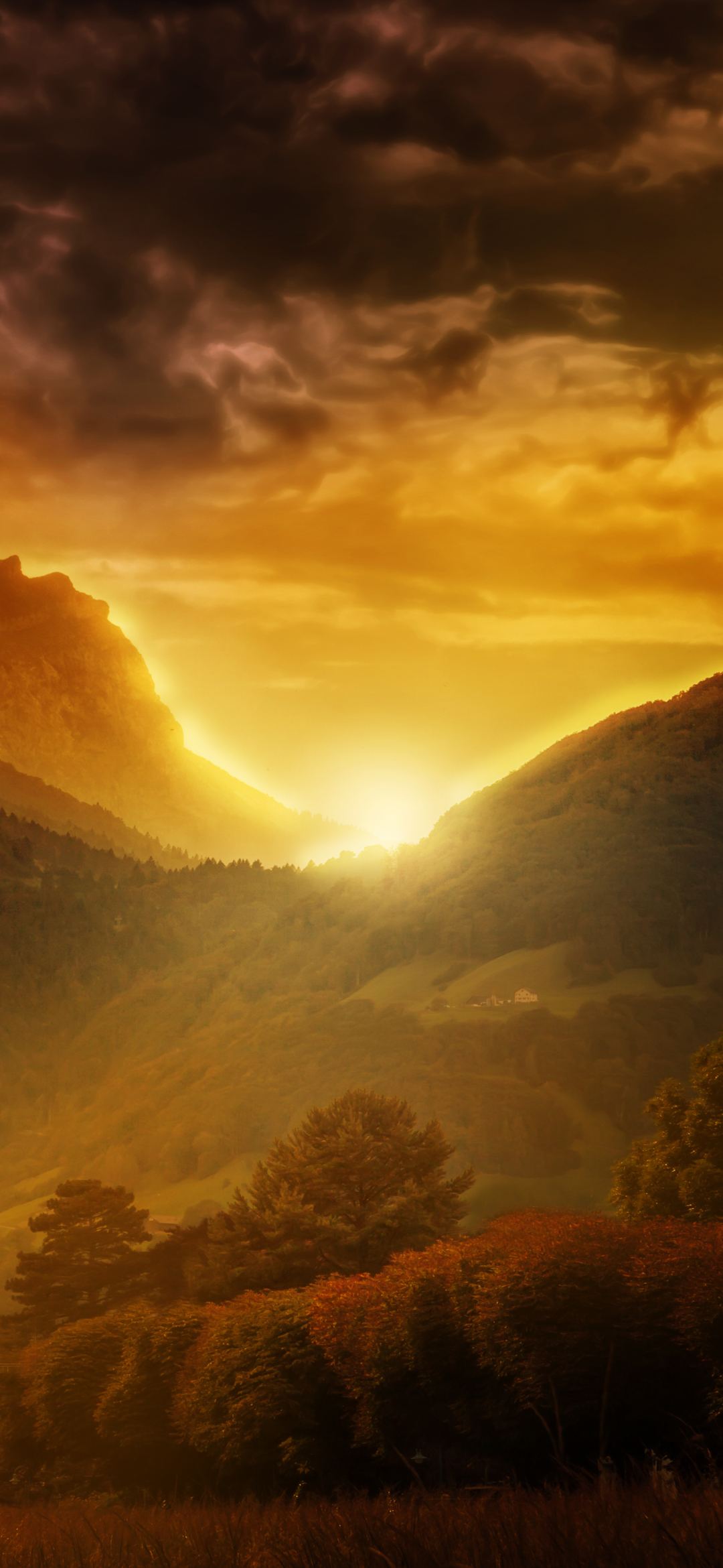 Download mobile wallpaper Sunset, Earth, Evening, Switzerland, Sunbeam, Sunbean for free.