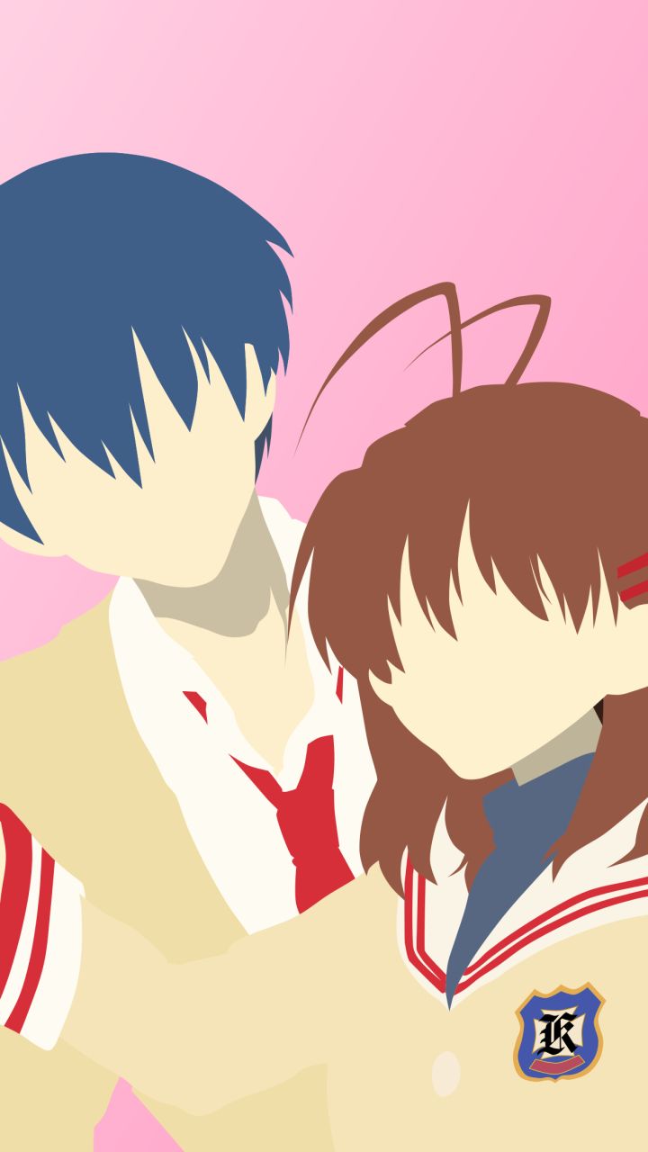 Descarga gratuita de fondo de pantalla para móvil de Pareja, Animado, Minimalista, Clannad, Nagisa Furukawa, Tomoya Okazaki.