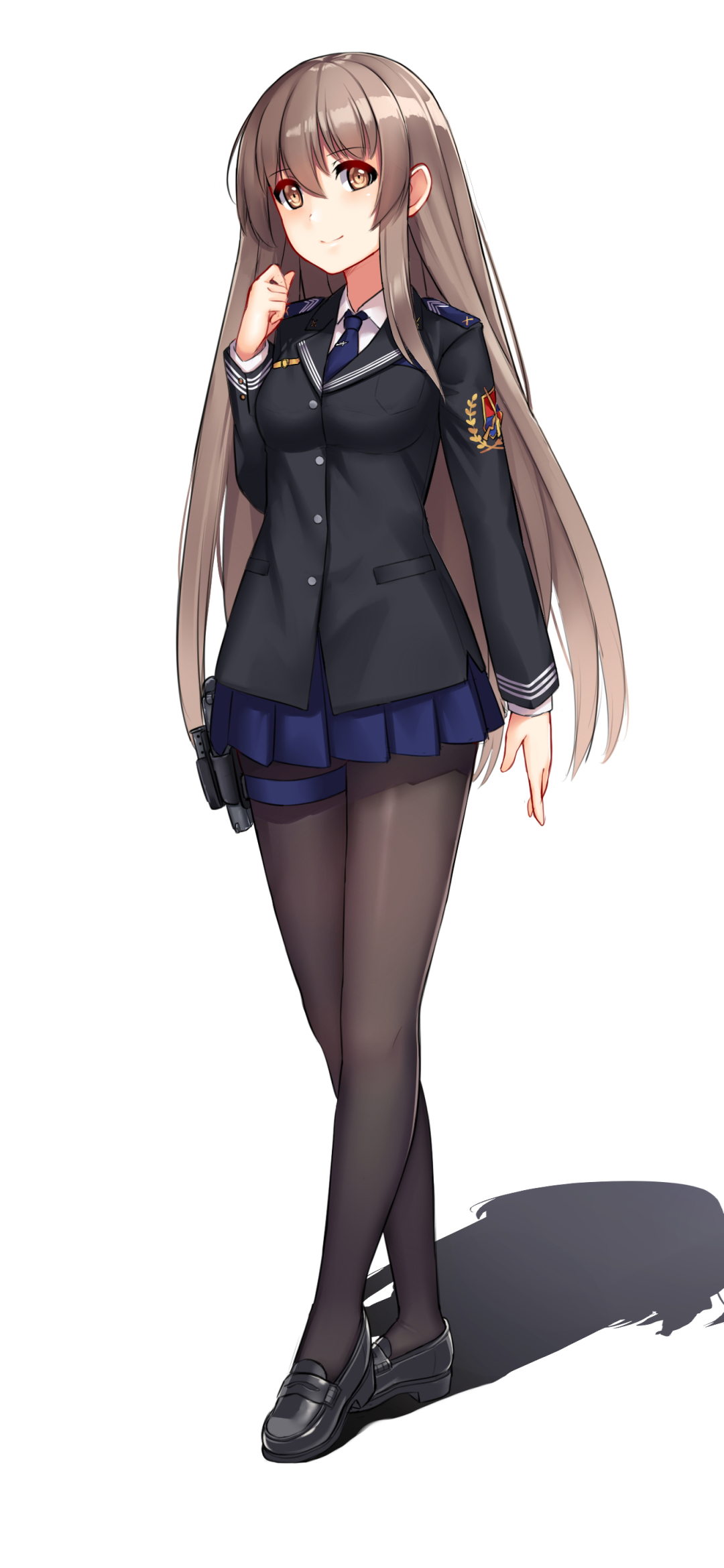 Download mobile wallpaper Anime, Uniform, Original, Long Hair, Pantyhose for free.