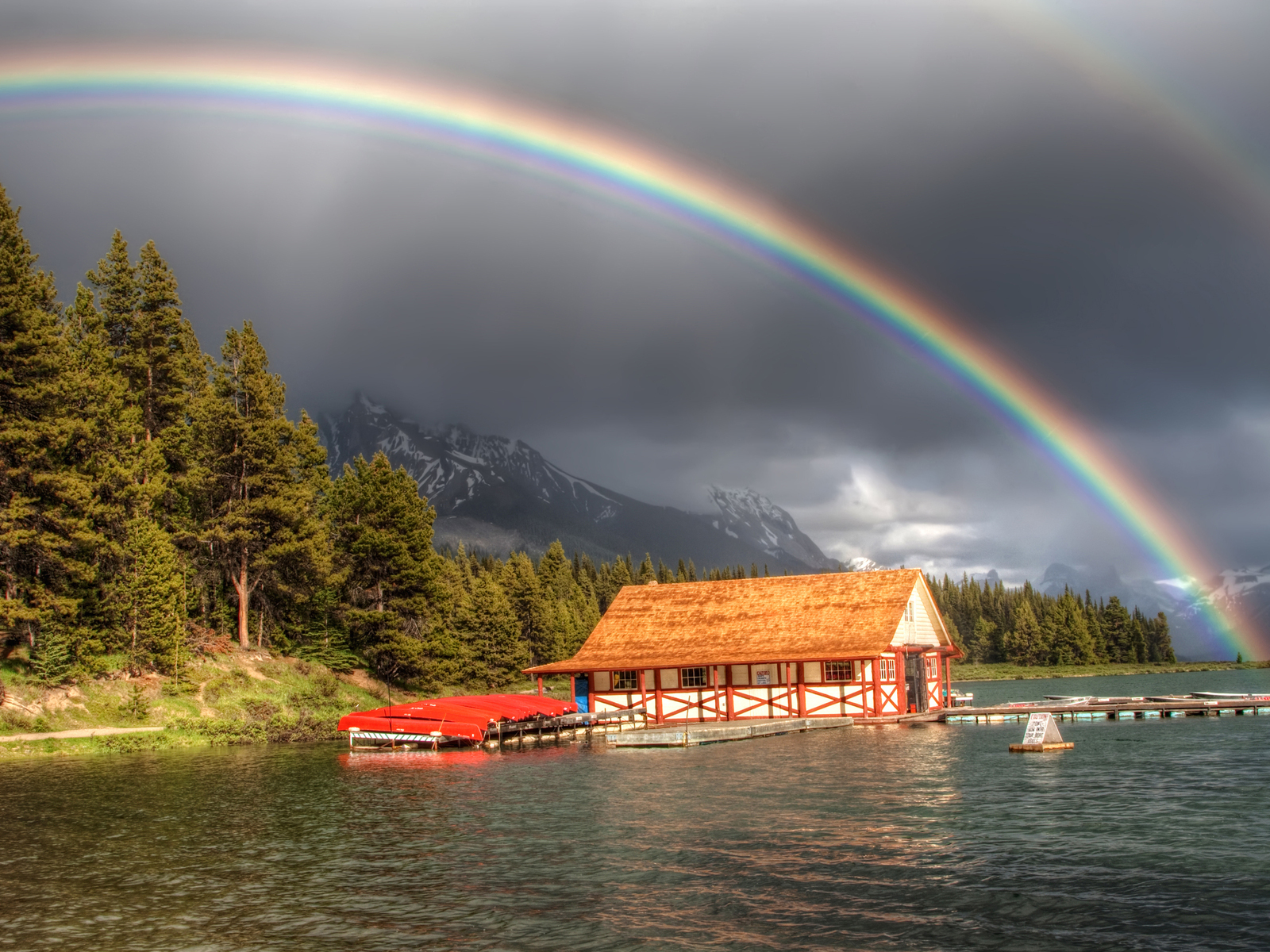 Free download wallpaper Rainbow, Landscape, Nature on your PC desktop