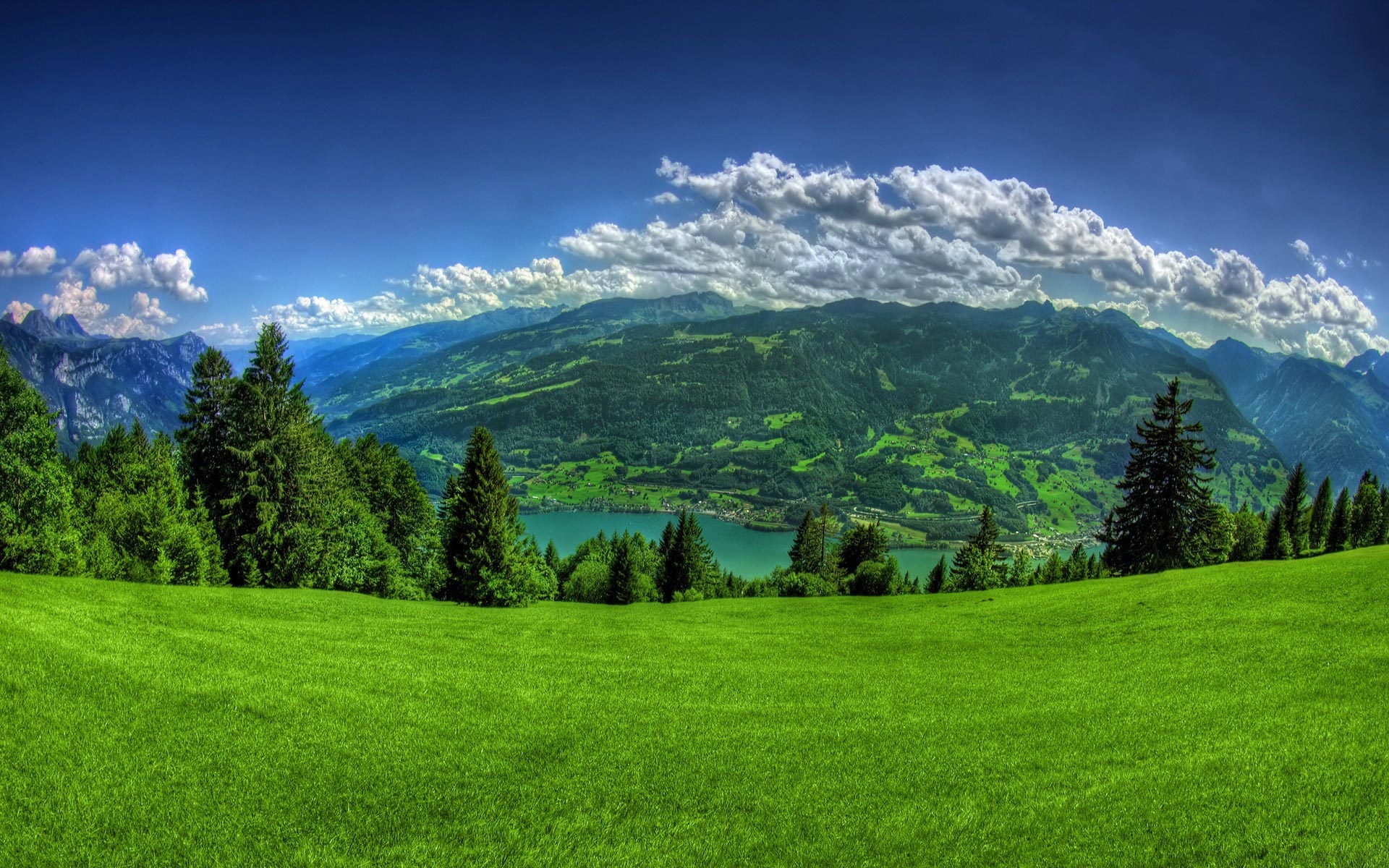 Download mobile wallpaper Landscape, Grass, Mountain, Earth for free.