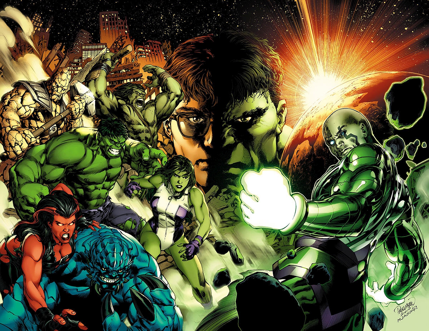 Free download wallpaper Hulk, Comics, She Hulk on your PC desktop