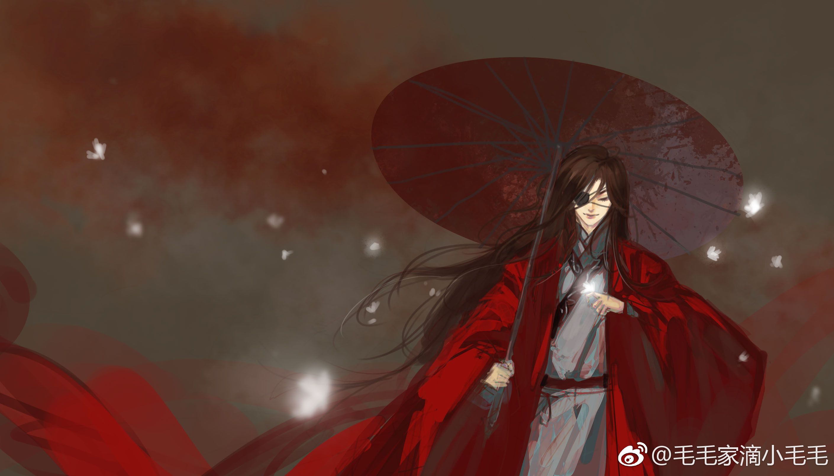 anime, tian guan ci fu, crimson rain sought flower, hua cheng, san lang