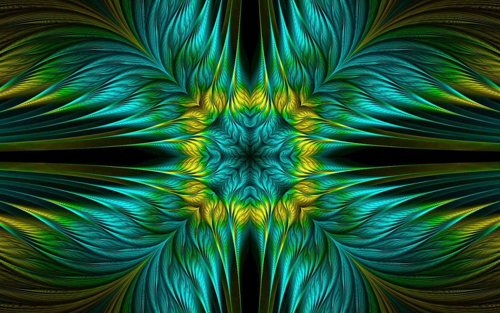 fractal, patterns, green, abstract cellphone