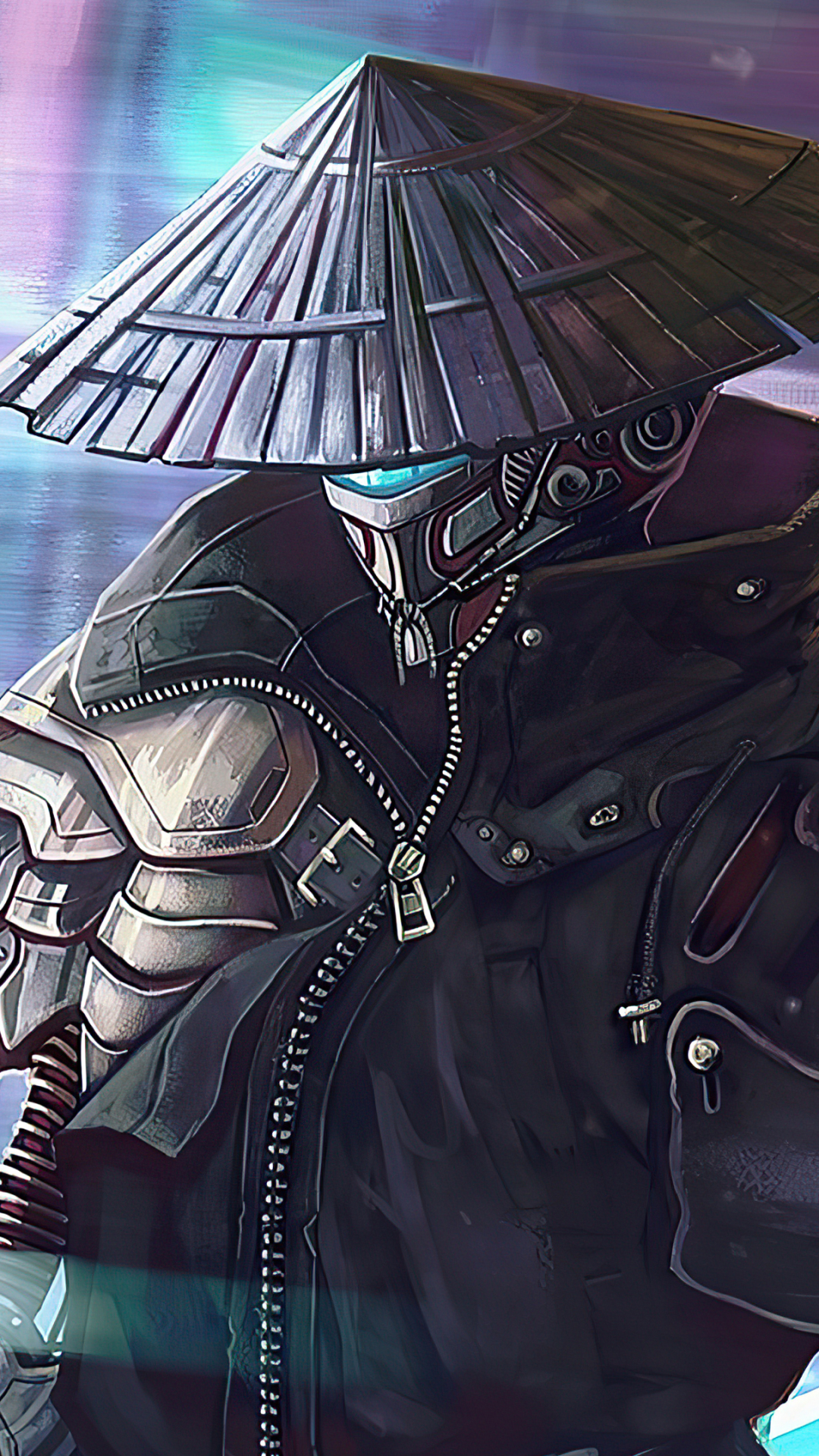 Download mobile wallpaper Cyberpunk, Warrior, Sci Fi, Samurai for free.