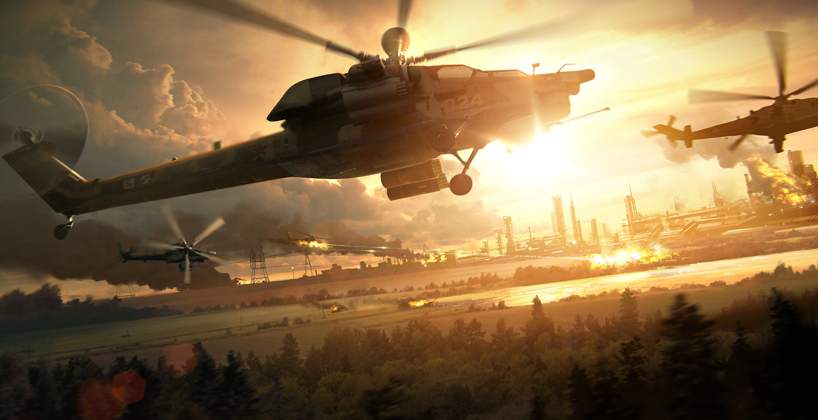 Download mobile wallpaper Vehicles, Helicopter, Artistic for free.