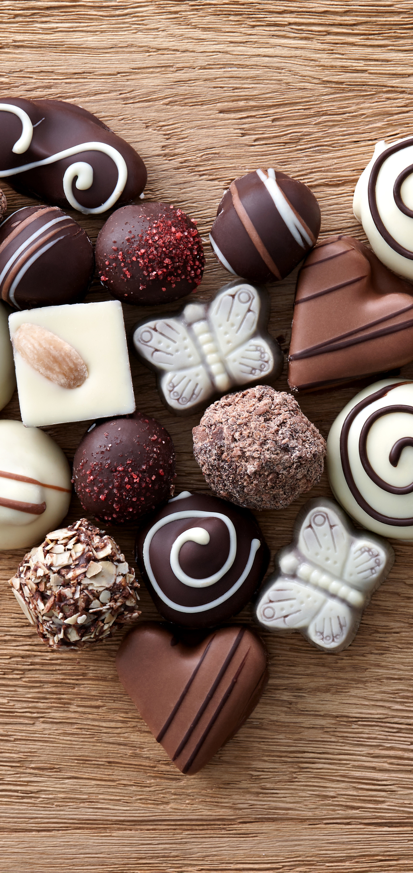 Download mobile wallpaper Food, Chocolate, Sweets, Heart Shaped for free.