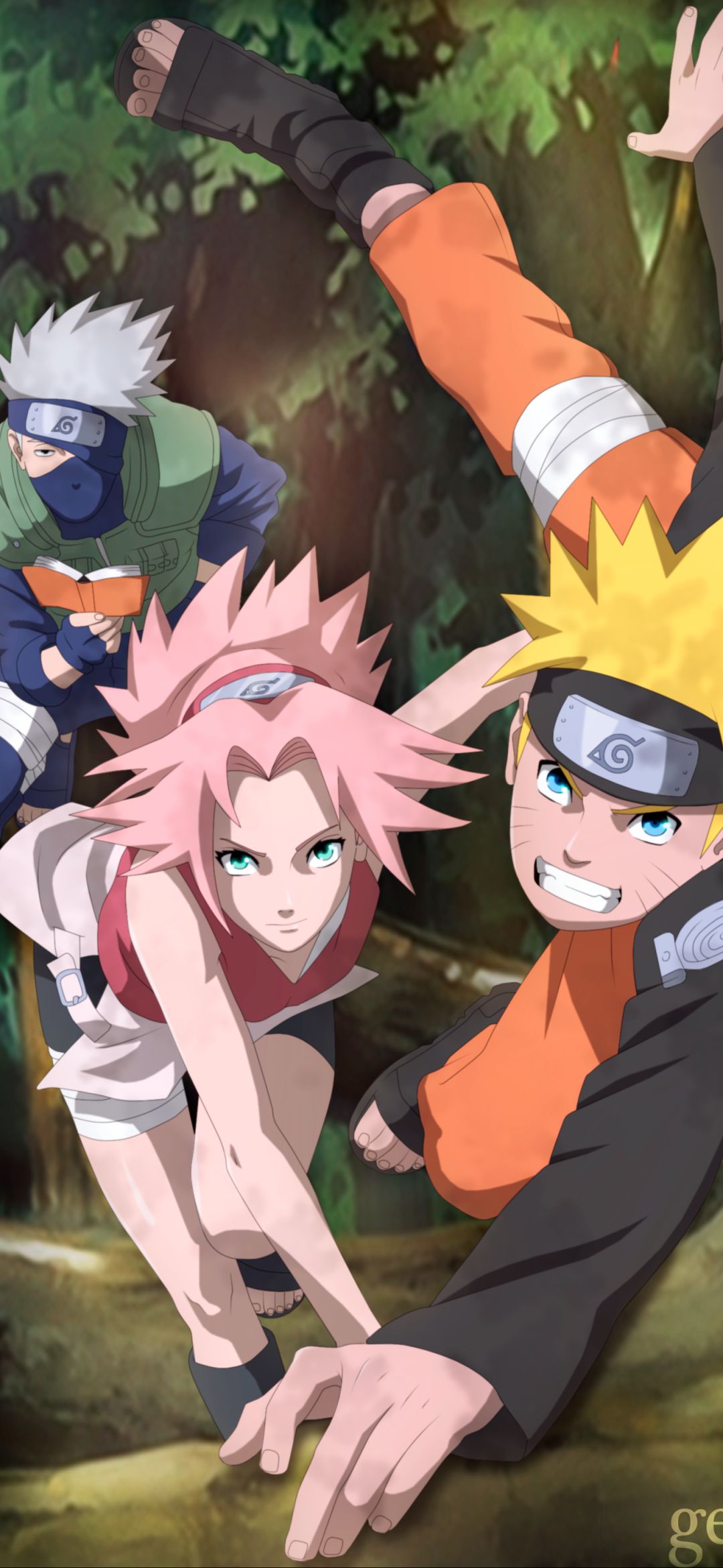 Baixar papel de parede para celular de Anime, Naruto, Sakura Haruno, Naruto Uzumaki, Kakashi Hatake gratuito.